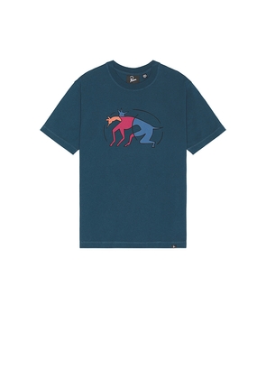 By Parra The Zoomies T-Shirt in Blue. Size S. Also in M.