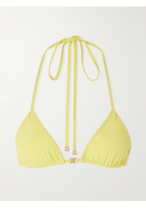 Kiki de Montparnasse - Coeur Triangle Halterneck Bikini Top - Yellow - x small,small,medium,large,x large