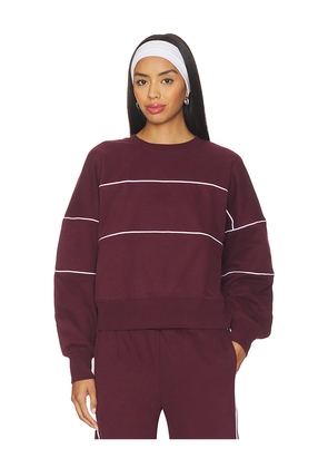 Beyond Yoga Luxe Fleece Piper Oversized Sweatshirt in Burgundy. Size L. Also in XS, S, M.