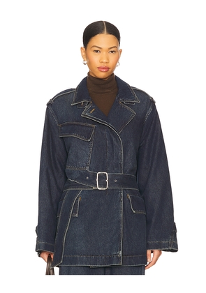 CLOSED Mid Length Trench in Blue. Size M. Also in S, XXS, XS, L.