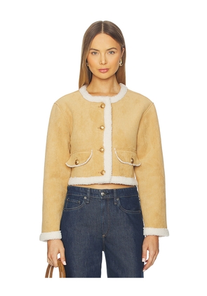 BLANKNYC Cropped Jacket in Ahead Of The Curve in Tan. Size M. Also in L, S.