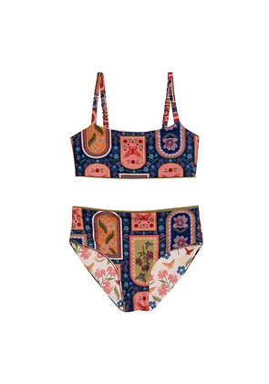 Agua Bendita Sky Fiore Bikini Set in Black,Brown. Size 2. Also in 6, 4.