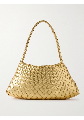 Dragon Diffusion - Rosanna Mini Woven Metallic Leather Tote - Gold - One size