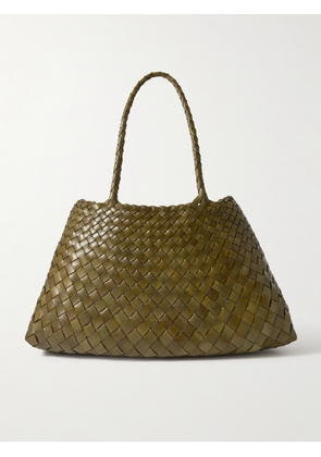 Dragon Diffusion - Santa Croce Big Woven Leather Tote - Green - One size