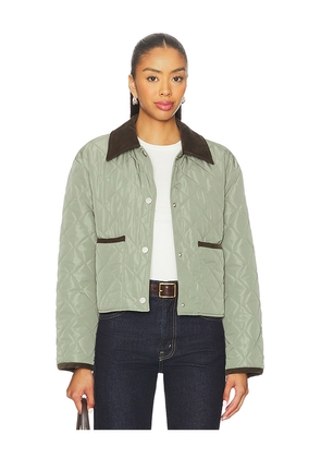 Elodie the Label Elodie Nina Quilted Jacket in Green. Size M. Also in S, L, XL.