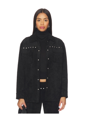 Amanda Uprichard Nirvana Suede Jacket in Black. Size L. Also in M, XL.