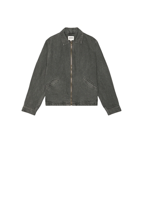 Asher Zed Zip Cotton Twill Jacket in Charcoal. Size M. Also in S.