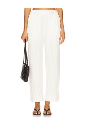 Bevza Cuff Trousers in White. Size M. Also in S, L.