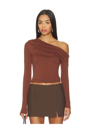 AFRM Bria Top in Brown. Size 2X. Also in L, XL, XXL.