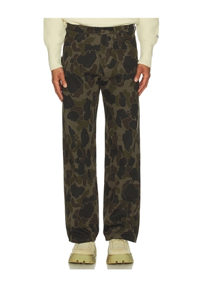 After Pray Neo Washed Work Pants Cloud Camo in Green. Size M. Also in S, L.