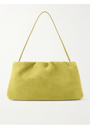 The Row - Bourse Xl Gathered Suede Shoulder Bag - Green - One size
