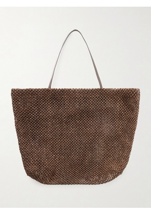 The Row - Barn Leather-trimmed Raffia Tote - Brown - One size