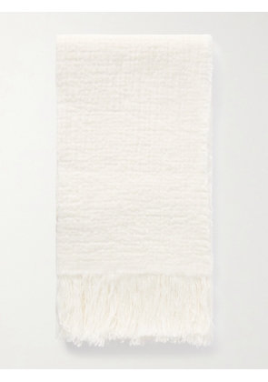 The Row - Kastel Fringed Crinkled-linen Scarf - White - One size