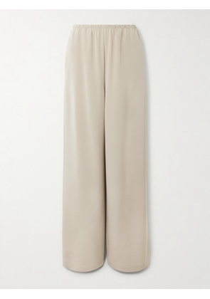 Max Mara - Stretch-silk Wide-leg Pants - Neutrals - UK 4,UK 6,UK 8,UK 10,UK 12,UK 14,UK 16,UK 18