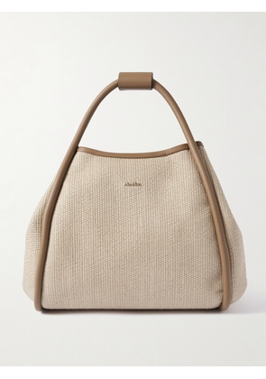 Max Mara - Marine Leather-trimmed Faux Raffia Tote - Neutrals - One size