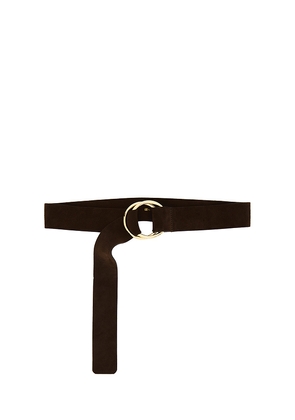 B-Low the Belt Tumble Suede Belt in Chocolate. Size S/M. Also in M/L.