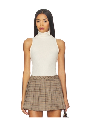 Enza Costa Cashmere Halter Turtleneck Top in Neutral. Size M. Also in L, XS.