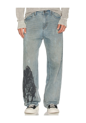 Affliction Black Night Jeans in Blue. Size 32. Also in 30, 34, 36.