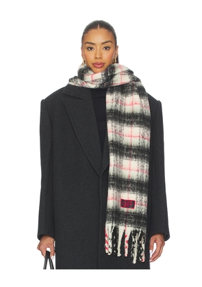Damson Madder Brushed Oversized Scarf in Black,Cream.