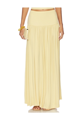 Aya Muse Maxi Skirt in Yellow. Size M. Also in L, S.