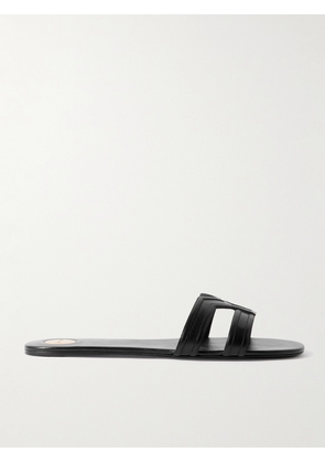 SAINT LAURENT - Leather Slides - Black - EU 37,EU 38,EU 39,EU 40,EU 41