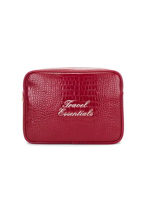 Abbode Travel Essentials Croc Pouch in Red.