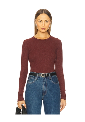 AGOLDE Delphi Slim Tee in Brick. Size M. Also in XS, S, L.