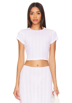 Cou Cou Intimates The Cropped Baby Tee in White. Size M. Also in S, XS, L.