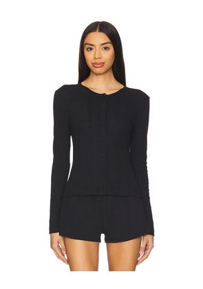 Cou Cou Intimates The Cardigan in Black. Size M. Also in S, XS, L, XL.