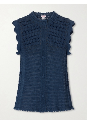 Eres - Aurora Crochet-knit Top - Blue - FR 36,FR 38,FR 40,FR 42