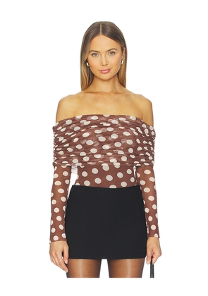 AFRM Maxine Bodysuit in Chocolate. Size L. Also in M, XL, 1X.