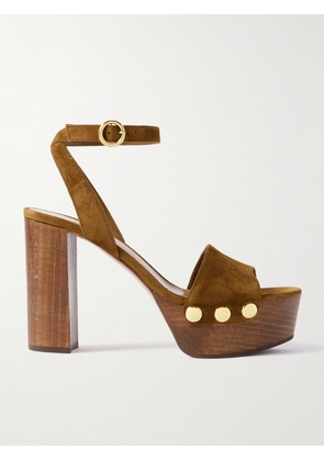Gianvito Rossi - 70 Suede Sandals - Brown - IT35,IT36,IT36.5,IT37,IT37.5,IT38,IT38.5,IT39,IT39.5,IT40,IT40.5,IT41,IT41.5,IT42