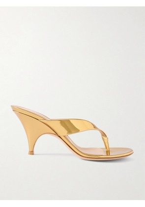 Gianvito Rossi - 70 Mirrored-leather Sandals - Gold - IT35,IT36,IT36.5,IT37,IT37.5,IT38,IT38.5,IT39,IT39.5,IT40,IT40.5,IT41,IT41.5,IT42