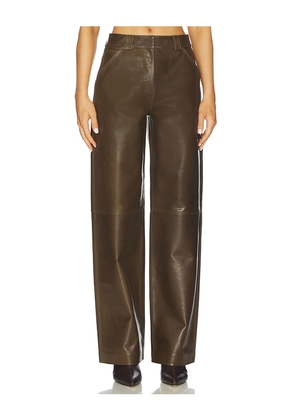 Cult Gaia Dalton Pant in Olive. Size 4. Also in 0, 6.