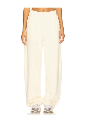 AFRM Ryan Barrel Sweatpant in Cream. Size XL. Also in XXL.