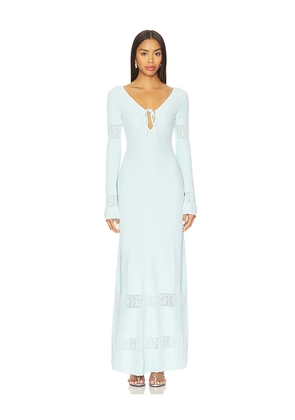 ASTA RESORT Rita Crochet Dress in Baby Blue. Size M. Also in L, S, XL, XS.
