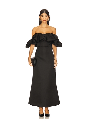 ELLIATT Sharon Midi Dress in Black. Size M. Also in S, XS, L.