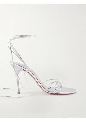 Amina Muaddi - Lori Metallic Leather Sandals - Silver - IT35,IT36,IT36.5,IT37,IT37.5,IT38,IT38.5,IT39,IT39.5,IT40,IT40.5,IT41,IT41.5,IT42