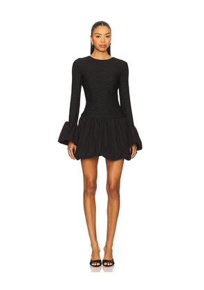 ELLIATT Theodara Long Sleeves Mini Dress in Black. Size M. Also in L, S, XL, XS.