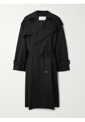 The Frankie Shop - Dursley Oversized Double-breasted Belted Woven Trench Coat - Black - XXS,XS,S,M,L