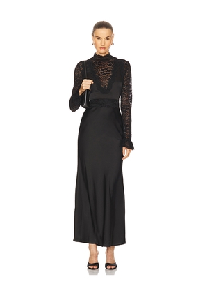 ELLIATT Margot Long Sleeve Gown in Black. Size M. Also in S, XS.