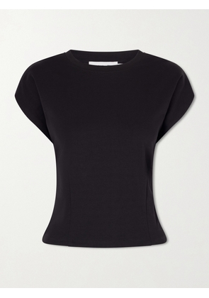 Proenza Schouler White Label - Reeva Organic Cotton-jersey T-shirt - Black - xx small,x small,small,medium,large,x large