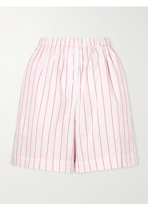 Faithfull - Angelo Striped Cotton-poplin Shorts - Pink - x small,small,medium,large,x large,xx large