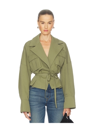Camila Coelho Mari Jacket in Sage. Size M. Also in XS, XXS, S, L, XL.