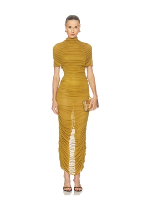 Camila Coelho Rocio Midi Dress in Chartreuse in Green. Size M. Also in L, S, XL, XS, XXS.