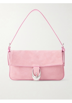STAUD - Harlow Suede Shoulder Bag - Pink - One size