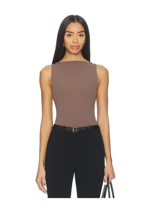 EAVES Rian Bodysuit in Brown. Size M. Also in XS, XXS, S, L, XL.