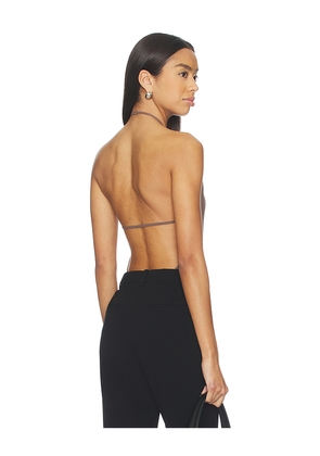 EAVES Rey Bodysuit in Brown. Size M. Also in XS, XXS, S, L, XL.