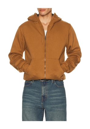 Dickies Full Zip Thermal Lined Fleece in Brown. Size M. Also in L.