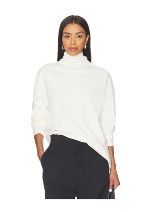 EAVES Lene Tie Neck Tee in White. Size M. Also in XS, XXS, S, L, XL.